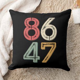 86 47 Anti Trump Vintage 80er Retro Stil Kissen