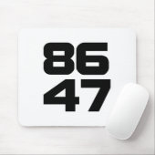86 47 Bold Anti Trump Resist Project 2025 Mousepad (Mit Mouse)
