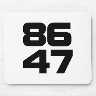 86 47 Bold Anti Trump Resist Project 2025 Mousepad
