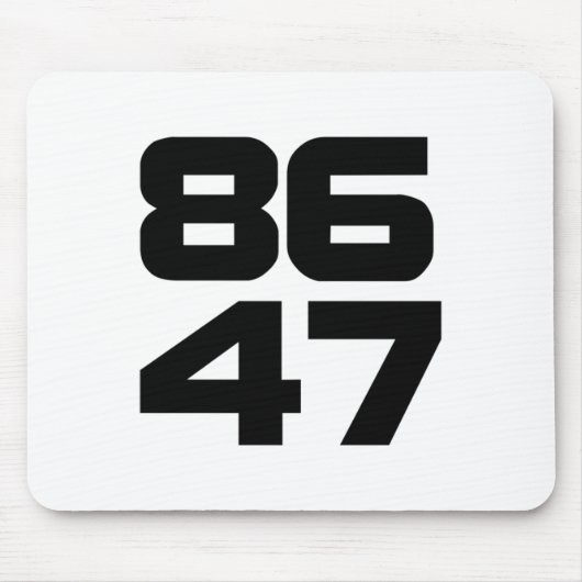 86 47 Bold Anti Trump Resist Project 2025 Mousepad (Vorne)