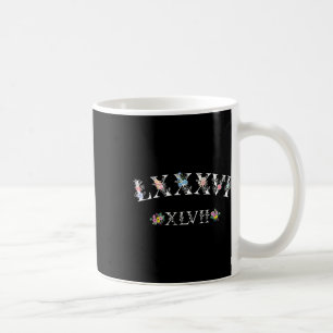 86 47 Roman Zahlen Floral 8647 Subtle Anti Trump Kaffeetasse