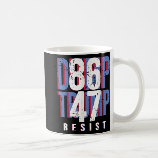 86 47 Shirt Anti Trump Impeach 47 Dump Trump Kaffeetasse (Rechts)
