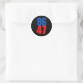 86 47 Trump Protest  Runder Aufkleber (Tasche)