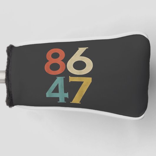 86 47 Trumps Cooler Trump-Gegner Golf Headcover (Vorderseite)