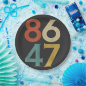 86 47 Trumps Cooler Trump-Gegner Pappteller (Party)