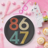 86 47 Trumps Cooler Trump-Gegner Pappteller (Party)