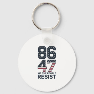 86 47 Widerstehe Anti Trump Vintage 8647 USA-Flagg Schlüsselanhänger