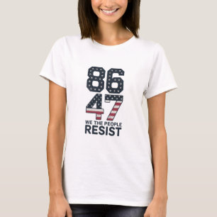 86 47 Widerstehe Anti Trump Vintage 8647 USA-Flagg T-Shirt