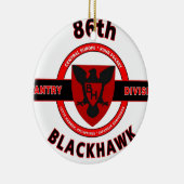 86. ABTEILUNG der INFANTERIEDIVISION-"BLACKHAWK" Keramik Ornament (Rechts)