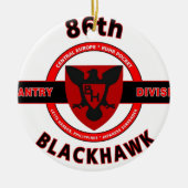 86. ABTEILUNG der INFANTERIEDIVISION-"BLACKHAWK" Keramik Ornament (Vorne)