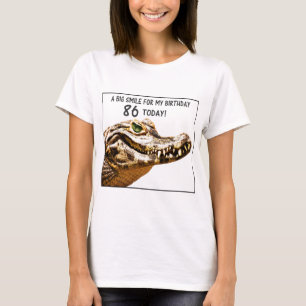 86. Geburtstag Alligator Lächeln T-Shirt