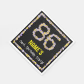 86. Geburtstag: Blumennummer, Individuelle Name, B Serviette (Ecke)