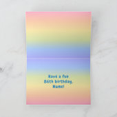 86. Geburtstag: Farbiger Regenbogen # 86, Individu Karte (Innenseite)