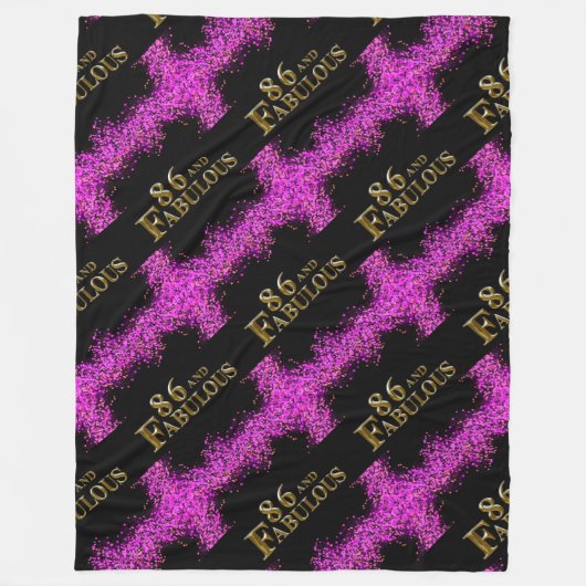 86. Geburtstag Fleecedecke (Vorderseite)