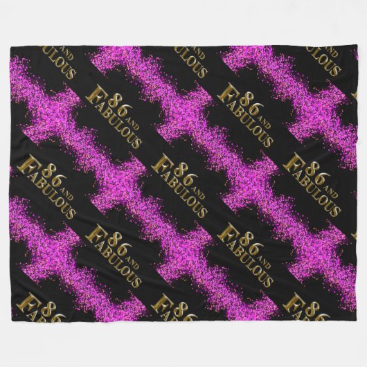 86. Geburtstag Fleecedecke (Vorderseite (Horizontal))