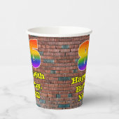 86. Geburtstag: Fun Graffiti-Inspiriert Regenbogen Pappbecher (Links)