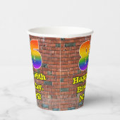 86. Geburtstag: Fun Graffiti-Inspiriert Regenbogen Pappbecher (Rechts)