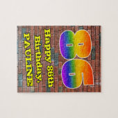 86. Geburtstag: Fun Graffiti-Inspiriert Regenbogen Puzzle (Horizontal)