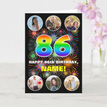 86. Geburtstag: Fun Rainbow #, Individuelle Name &