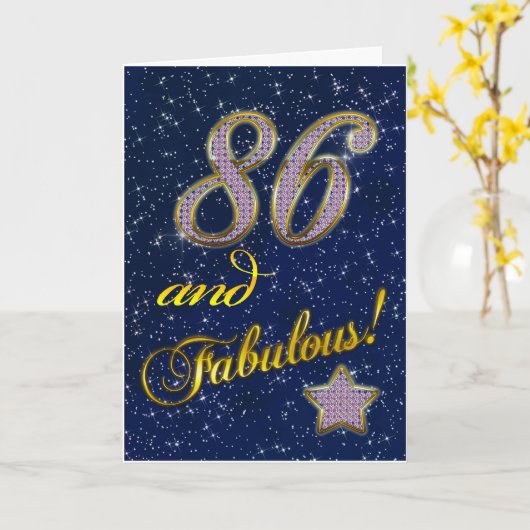 86. Geburtstag für jemanden Fabulous Karte (Gelbe Blume)