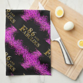 86. Geburtstag Geschirrtuch (Viertel Falte)