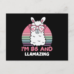 86. Geburtstag Llamazing Llama 86 Jahre alt Geburt Postkarte