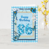 86. Geburtstag mit Scrapbook-Effekt Karte (Gelbe Blume)