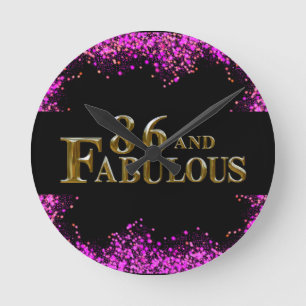 86. Geburtstag Runde Wanduhr