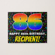 86. Geburtstag — Spaß, farbenfrohe Musiksymbole & 