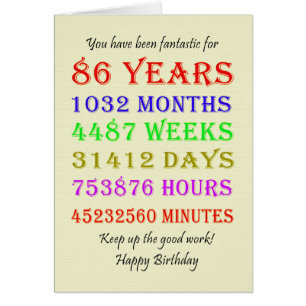 86. Geburtstagsfeiertage