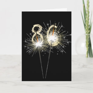 86. Geburtstagsparklers auf Black Karte