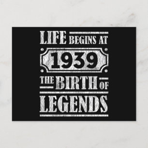 86 Jahre alt 1939 Geburt der Legende 86. Geburtsta Postkarte