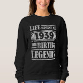 86 Jahre alt 1939 Geburt der Legende 86. Geburtsta Sweatshirt (Vorderseite)