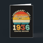 86 Jahre alt Phantastisch seit 1936 86. Geburtstag Karte<br><div class="desc">Birthday Design Für alle,  die das Horoskop sagen schwierig & Stubborn Aber ganz wert.Tragen Sie es mit Stolz auf die Arbeit,  Schule Gymnastik perfekt,  um mit Shorts,  Leggings oder Jeans für einen lässigen und trendigen Look zu verbinden</div>