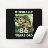 86 Jahre alter Fischer O'fishally 86 Fischerei 86. Mousepad (Mit Mouse)