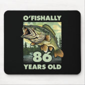 86 Jahre alter Fischer O'fishally 86 Fischerei 86. Mousepad (Vorne)