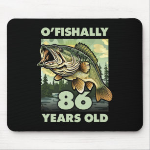 86 Jahre alter Fischer O'fishally 86 Fischerei 86. Mousepad