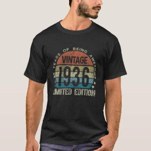 86-jährige Geschenke Vintag 1936 Limited Edition 8 T-Shirt