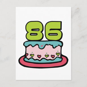 86-jähriger Geburtstagskuchen Postkarte