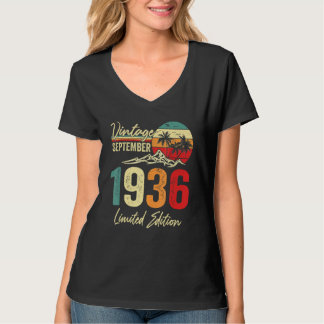 86 Yr Old Vintage September 1936 86th T-Shirt