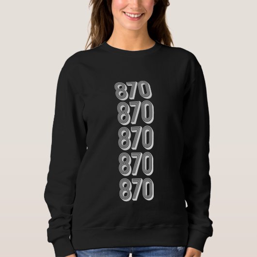 870 Vorwahl Chicago IL Sweatshirt (Vorderseite)