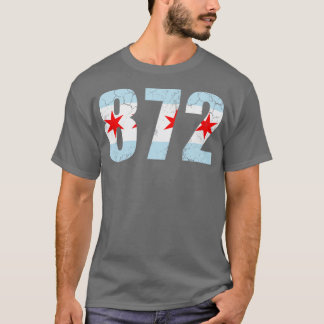 872 Chicagoer Fahne Vintage Fade T-Shirt