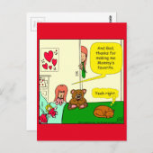 874 Mama Lieblingskind Cartoon Postkarte (Vorne/Hinten)