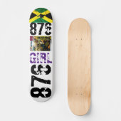 876 GIRL JMTJAMAICA 7 3/4" Skateboard Deck (Vorderseite)