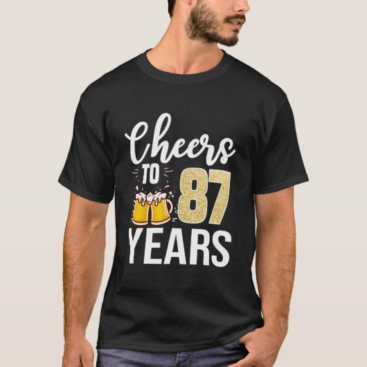 87. Cheers auf 87 Bier T-Shirt (Vorderseite)