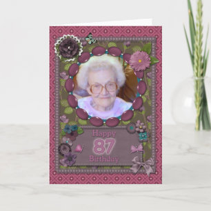 87. Fotokarte für einen Geburtstag Karte
