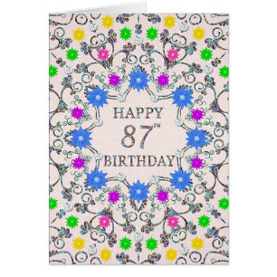 87. Geburtstag Abstrakte Blume
