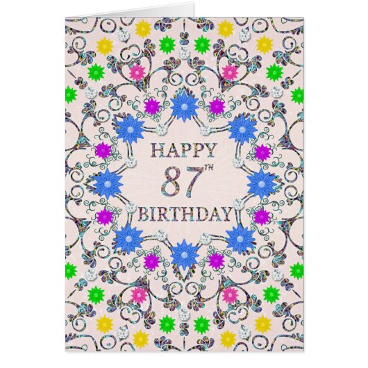 87. Geburtstag Abstrakte Blume (Vorne)