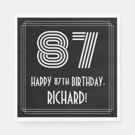 87. Geburtstag: Art Deco Inspiriert Look "87" + Na Serviette