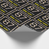 87. Geburtstag: Blumennummer, Individuelle Name, B Geschenkpapier (Ecke)